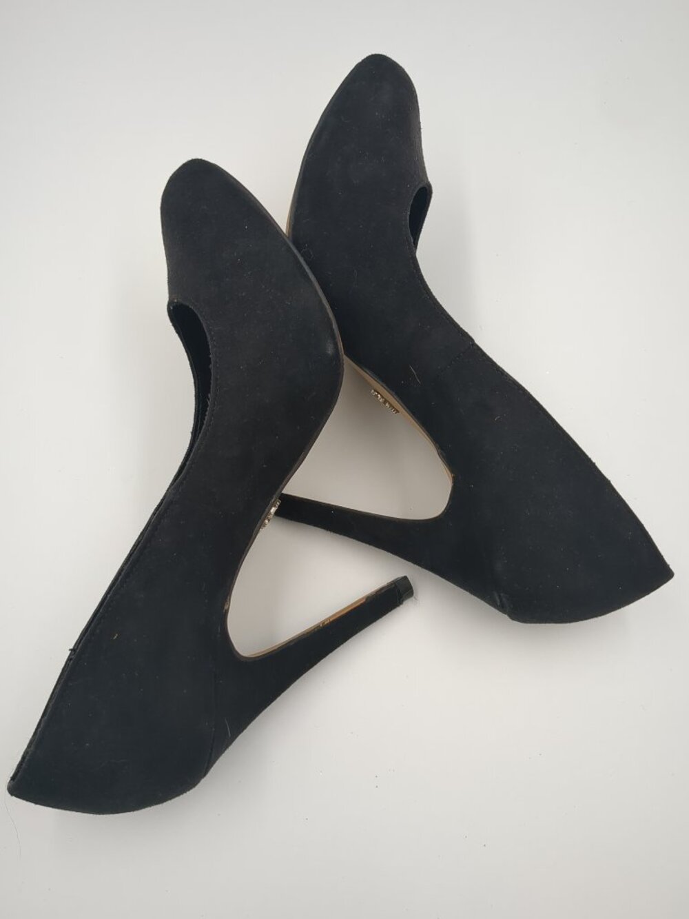 Rock & Republic Black Suede Slip-On Heel Women's size 7 - Picture 5 of 8